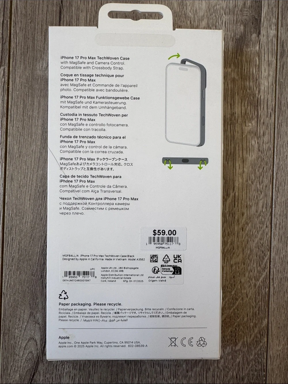 Apple iPhone 17 Pro Max TechWoven Case Black MagSafe Compatible New